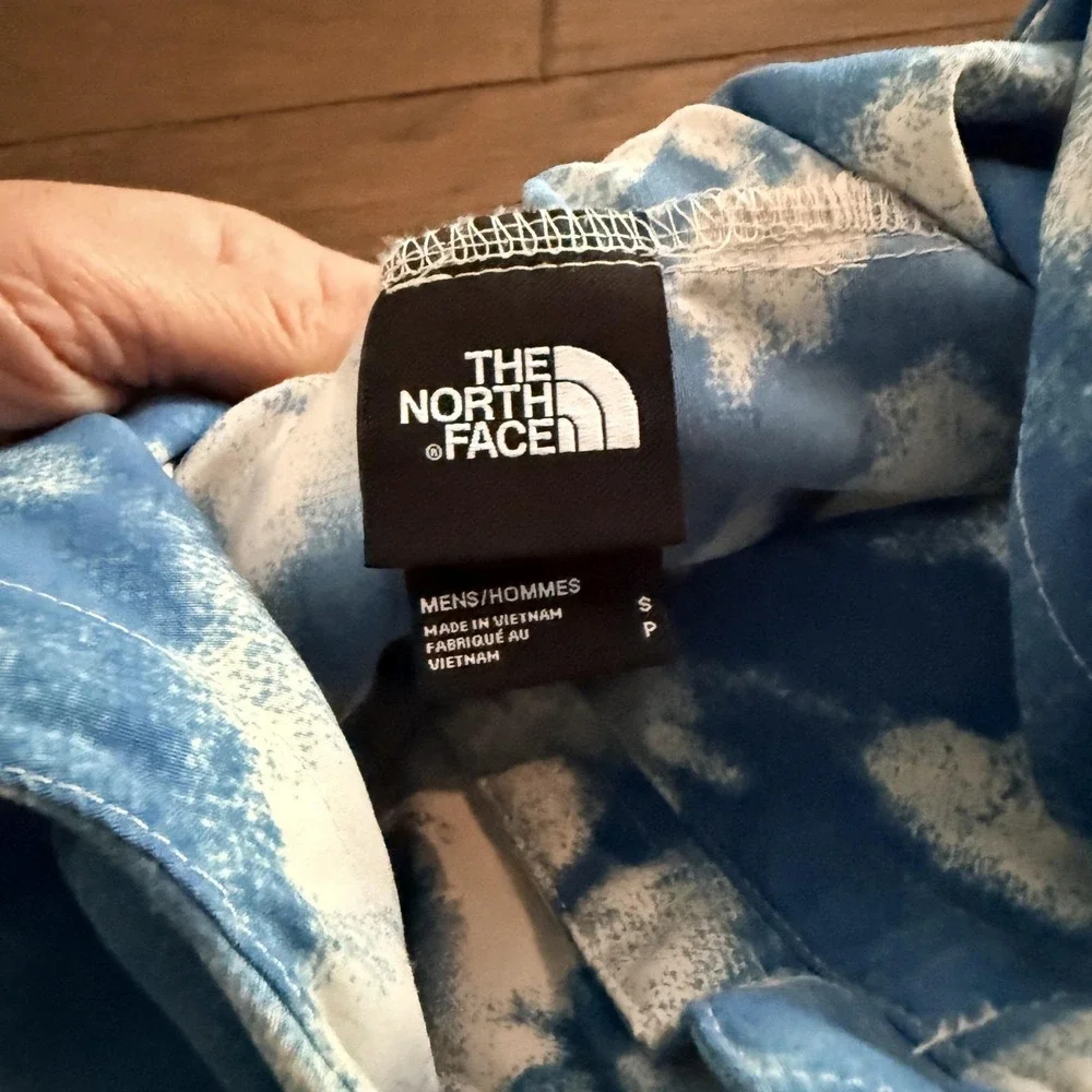 North Face Jacket Mens Small Tie Dye Hooded Lightweight 1/4 Zip Anorak NF0A55T7